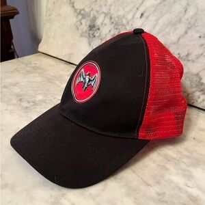 Bacardi Black and Red Trucker Hat with Bat Logo